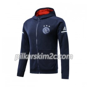 Ajax Amsterdam Kurtka Treningowa Kapturem 2017-18 Niebieski